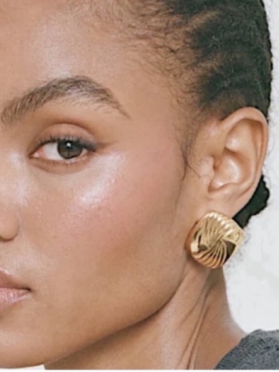 Anthropologie Jewelry - New! Gold Square Post Earrings (1019) NWOT